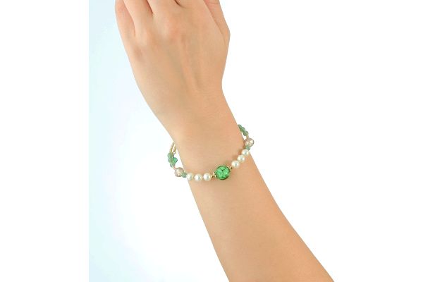 ヴェネチアングラス　グリーン　ブレスレット