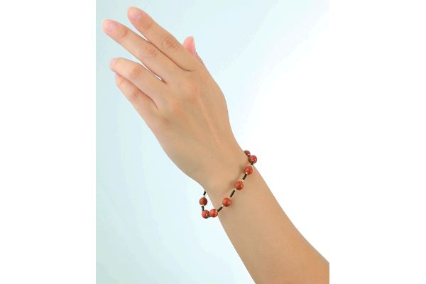 珊瑚デザインブレスレット