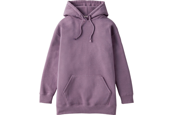 着心地ゆったり裏起毛ロングスウェット Ｍラベンダー