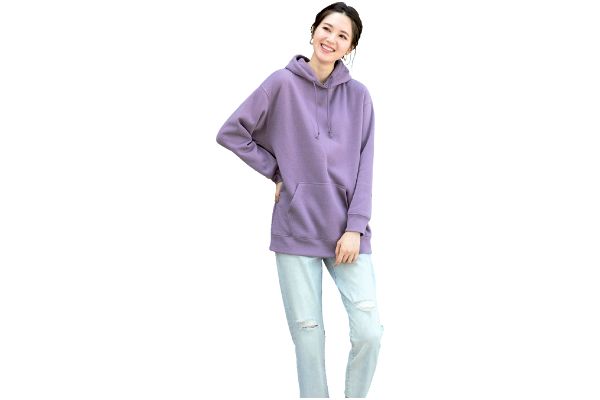 着心地ゆったり裏起毛ロングスウェット