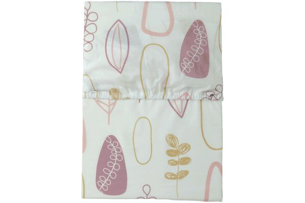 乾きやすいワンタッチシーツ（シングル）サークルリーフ ピンク