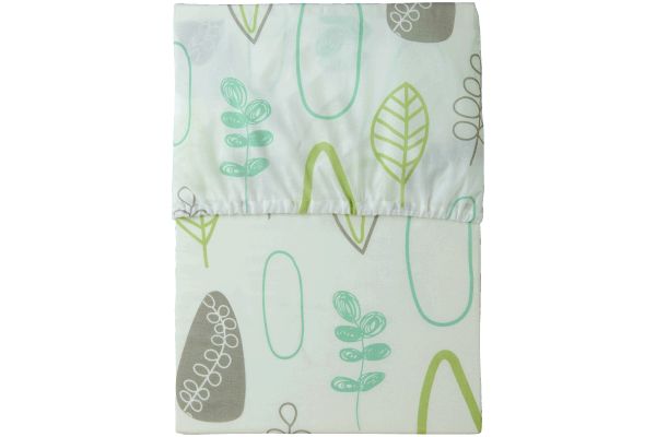 乾きやすいワンタッチシーツ（シングル）サークルリーフ グリーン