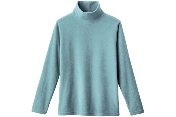 凄暖あったかフリースハイネックプルオーバー Ｍアイリスブルー