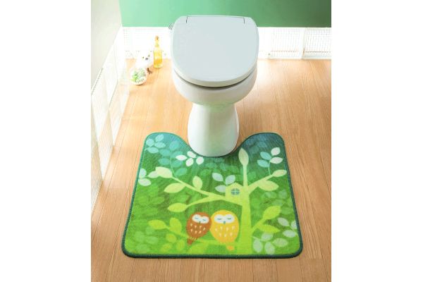 トイレマット　フクロウの森