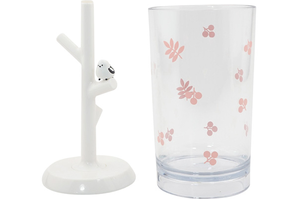 シマエナガのうがいコップ＆スタンド