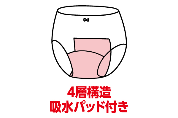 レース付深ばき安心ショーツ