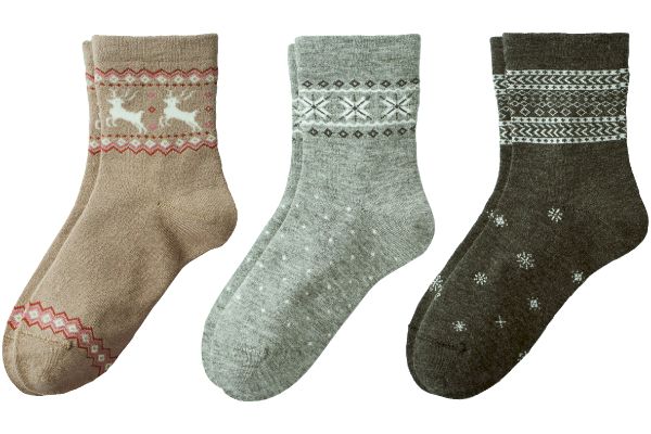 ゴムなしあったか毛混ソックス