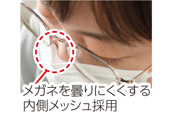 メガネが曇りにくいあんしんマスク（５０枚入）ふつうサイズ