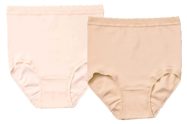 両脇に縫い目がない丸編ショーツ （2色組）M