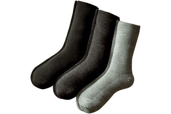 メンズ口ゴムゆったりあったかソックス