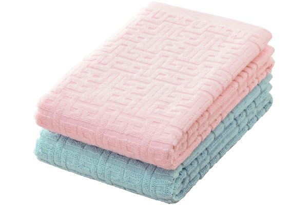 [ホテルタイプ]バラエティバスタオル ２色組ピンク＋サックス