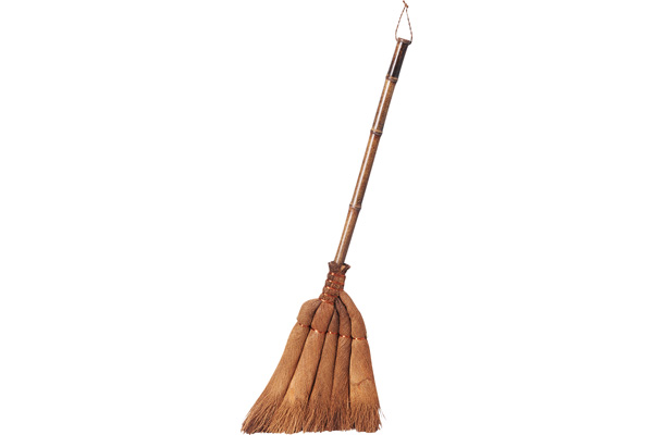 手作り｛棕櫚★しゅろ｝ほうき　５つ玉　短柄