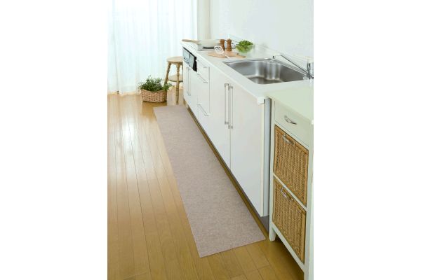 らくらく吸着ぴたマット【R】ループ ベージュ40×240ｃｍ