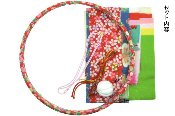 【ネット限定】京ちりめん下げ飾り願いの糸　七本飾り