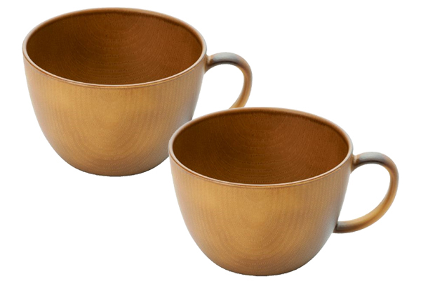 レンジで使える木目調手付スープカップ