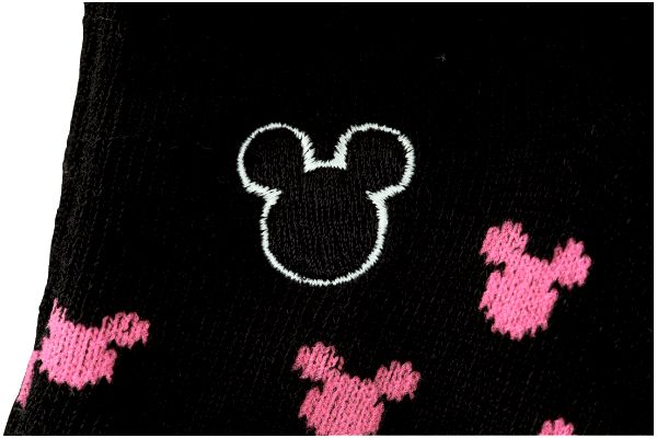 ミッキーマウス　ワンポイント刺繍ショート丈ソックス