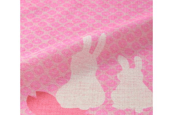 ロングのれん　桜と兎