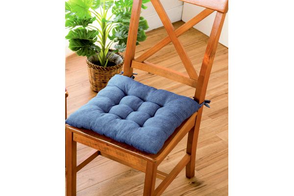 シャンブレー生地のシートクッション