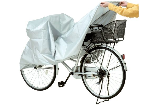 後ろカゴまですっぽり入る自転車カバー