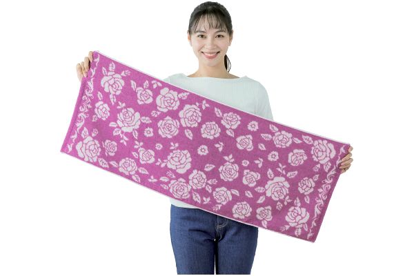 [今治タオルブランド]ミニバスタオル　ラヴィアンローズ
