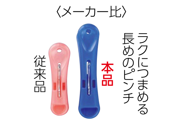 TETO ワイヤー角ハンガー ロングピンチ