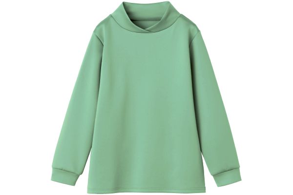 上品見えの重ね立ち衿プルオーバー