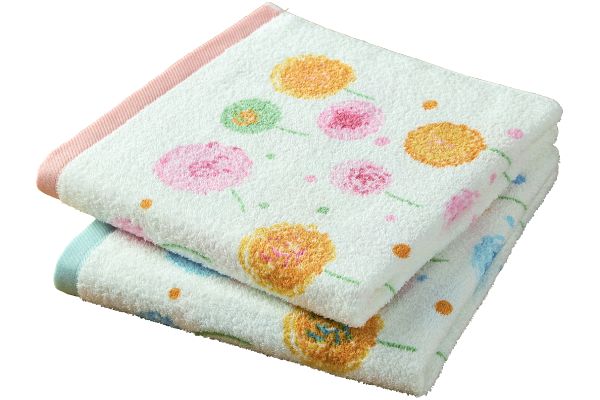 泉州産ラブリーフラワーバスタオル
