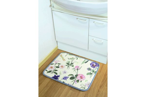 洗えるふんわり洗面台前マット