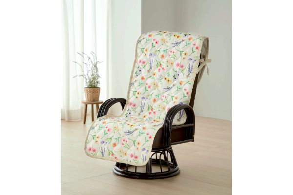 ふんわり彩る座椅子カバー　花庭