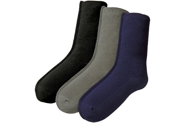 メンズゴムなしリブソックス