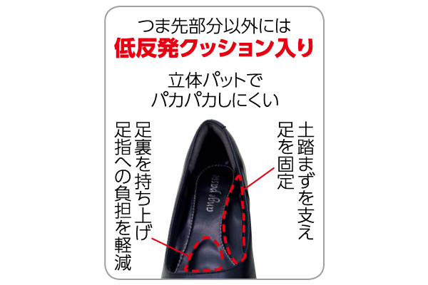 らくフィットラウンドトゥパンプス