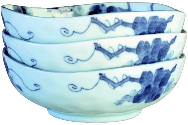 [美濃焼]藍染ぶどう取鉢