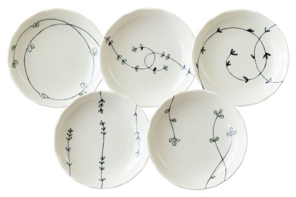 [美濃焼]ボタニカル小皿