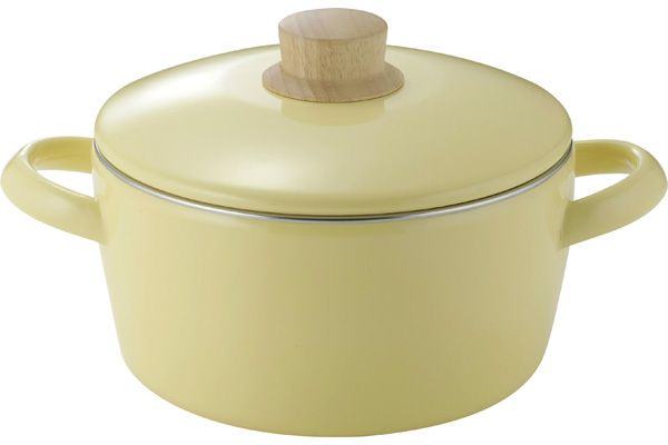 【ネット限定】ホーローキャセロール　（２０ｃｍ）　イエロー　