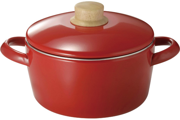【ネット限定】ホーローキャセロール　（２０ｃｍ）　レッド　
