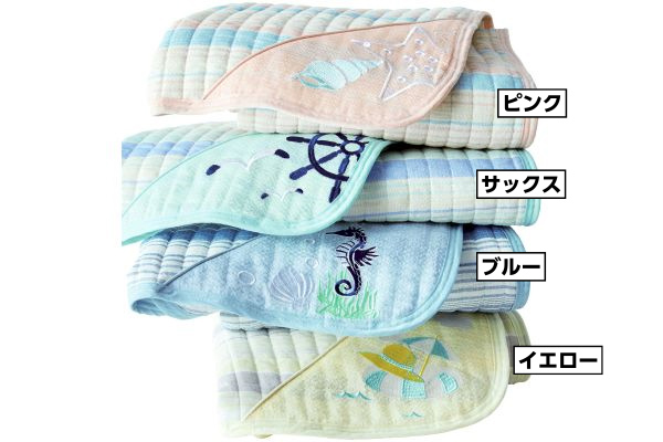 saraco綿しじら刺繍入敷パッドシングル１００×２０５ｃｍ