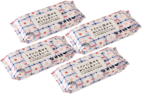 トイレに流せるおしりふきシート