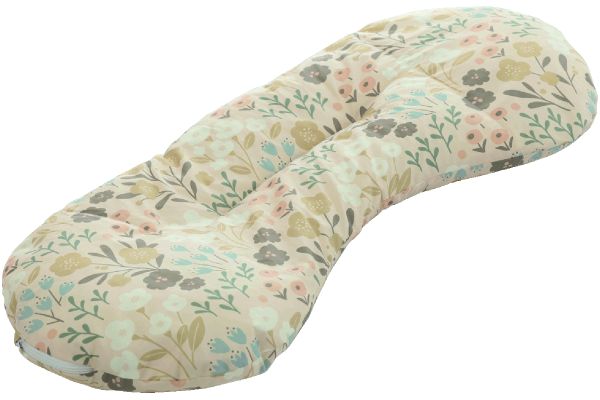 腰サポートまくら（ボタニカル柄） ６８×２８ｃｍピンク