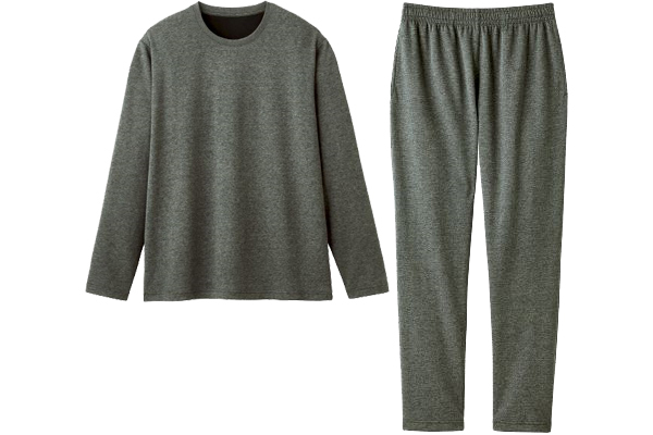 リカバリーケア　メンズ上下セット Ｍ杢グレー