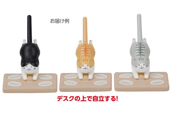 ねこの形をした卓上クリーナー ふきマル