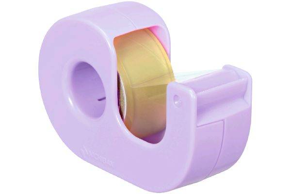 セロテープ小巻まっすぐ切れるタイプ＋替え２巻つき パウダーパープル