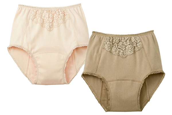 フロントレース付深ばき安心ショーツ （２色組）Ｍ