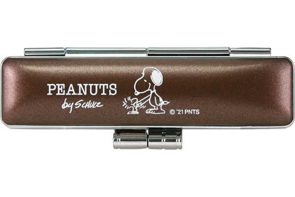 スヌーピー　キラキラ印鑑セット ブラウン