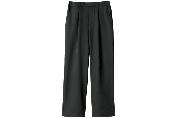 美らくストレッチセミワイドパンツ Ｍブラック