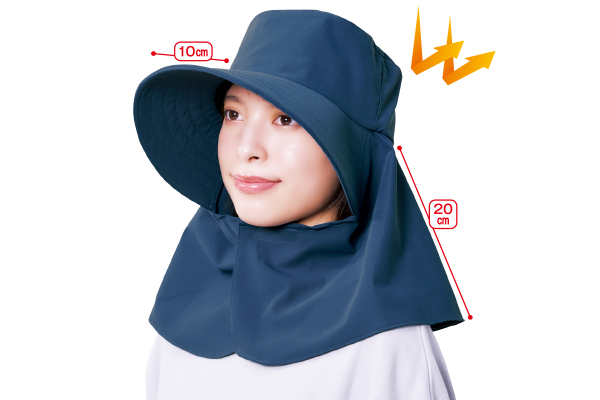 ＵＶフラップ帽子 ネイビー