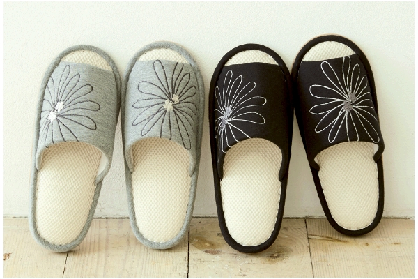 洗えるスリッパ花モダン