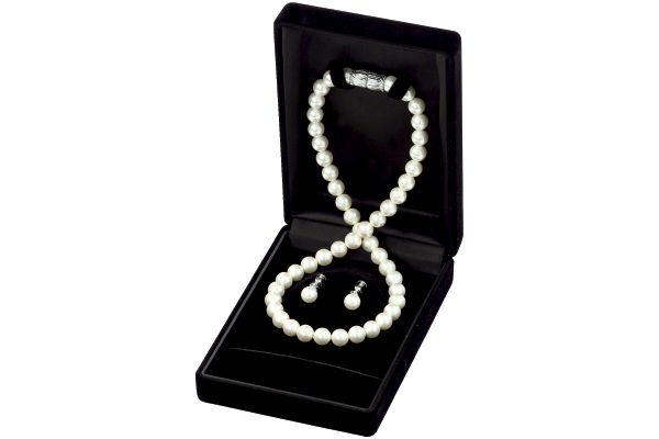 貝パールネックレス　イヤリングセット ホワイト