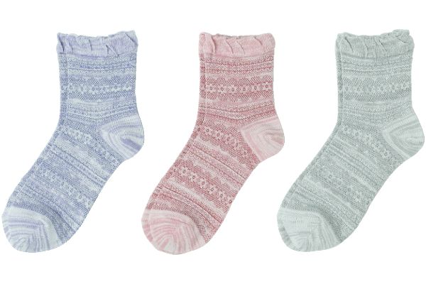 やわらかコットンクルー丈ソックス