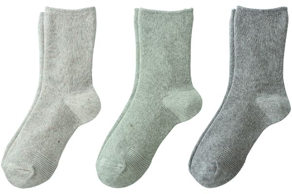 リサイクルコットン混　口ゴムゆったりソックス