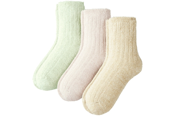 シルクの思いやりリブ編ソックス